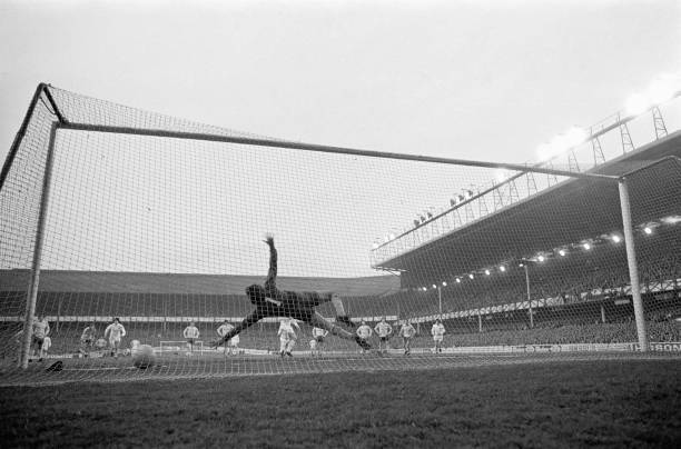 Geoff Barnett, the Arsenal goalkeeper, fails to save a penalty- 1972 Old Photo