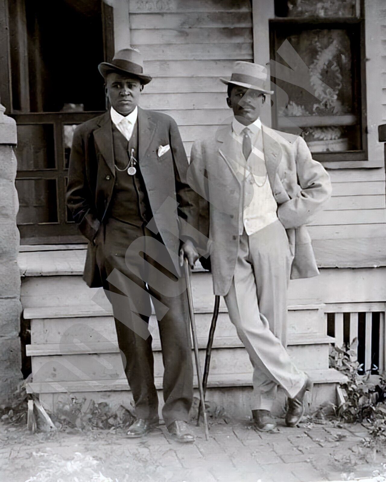 Two African-American Gentlemen From the Early 1900s All Dressed Up 8x10 Photo