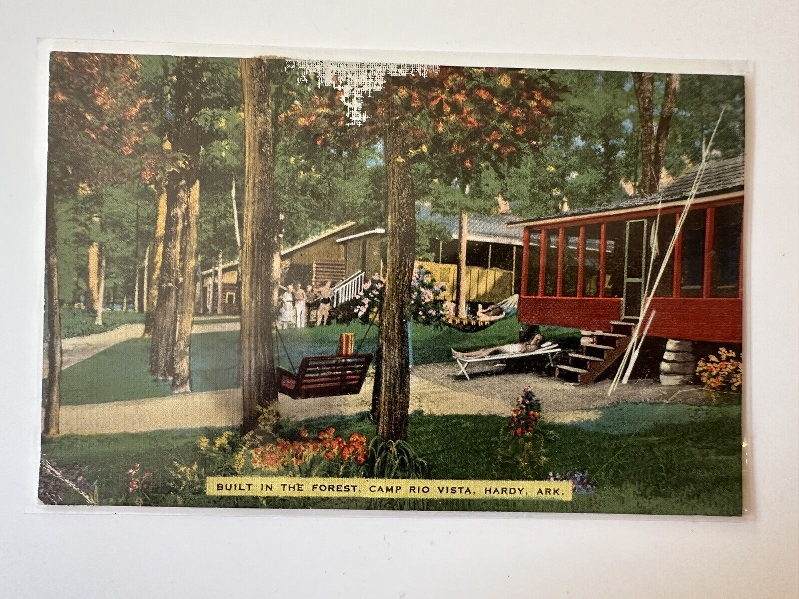Hardy AR Built In The Forest, Camp Rio Vista Antique, Vintage Postcard (1C)