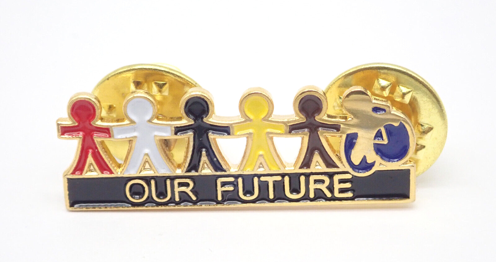 Children Our Future Gold Tone Vintage Lapel Pin