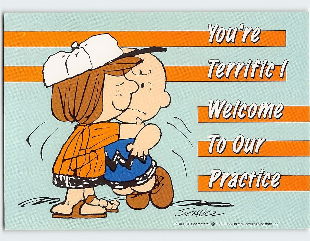 Postcard You\'re Terrific Welcome To Our Practice, Peanuts