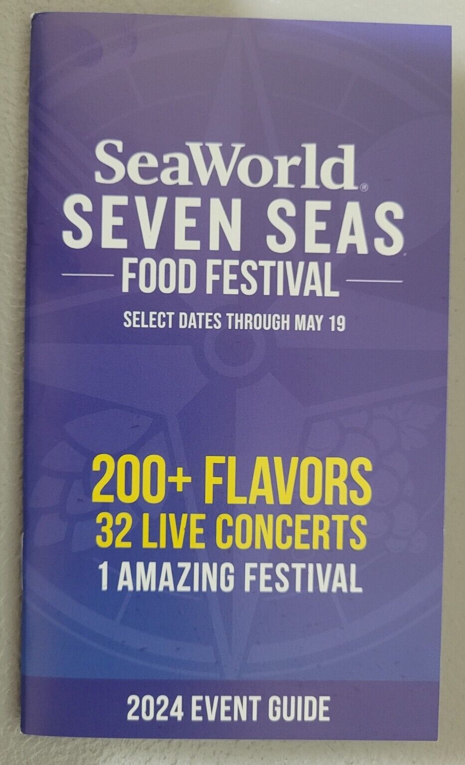 SeaWorld Seven Seas Food Festival Brochure Map Orlando,FL NEW 2024 Event Guide