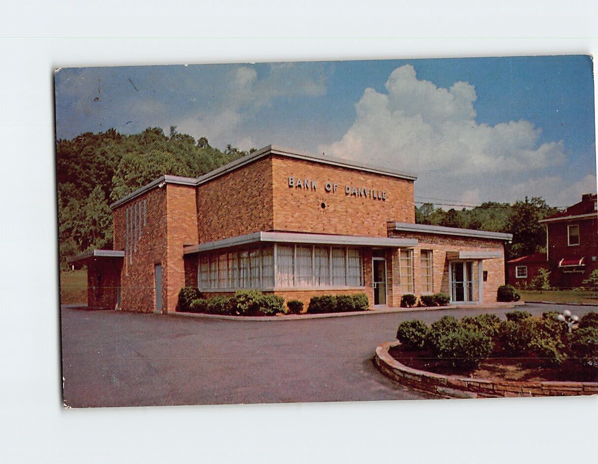 Postcard The Bank Of Danville West Virginia USA