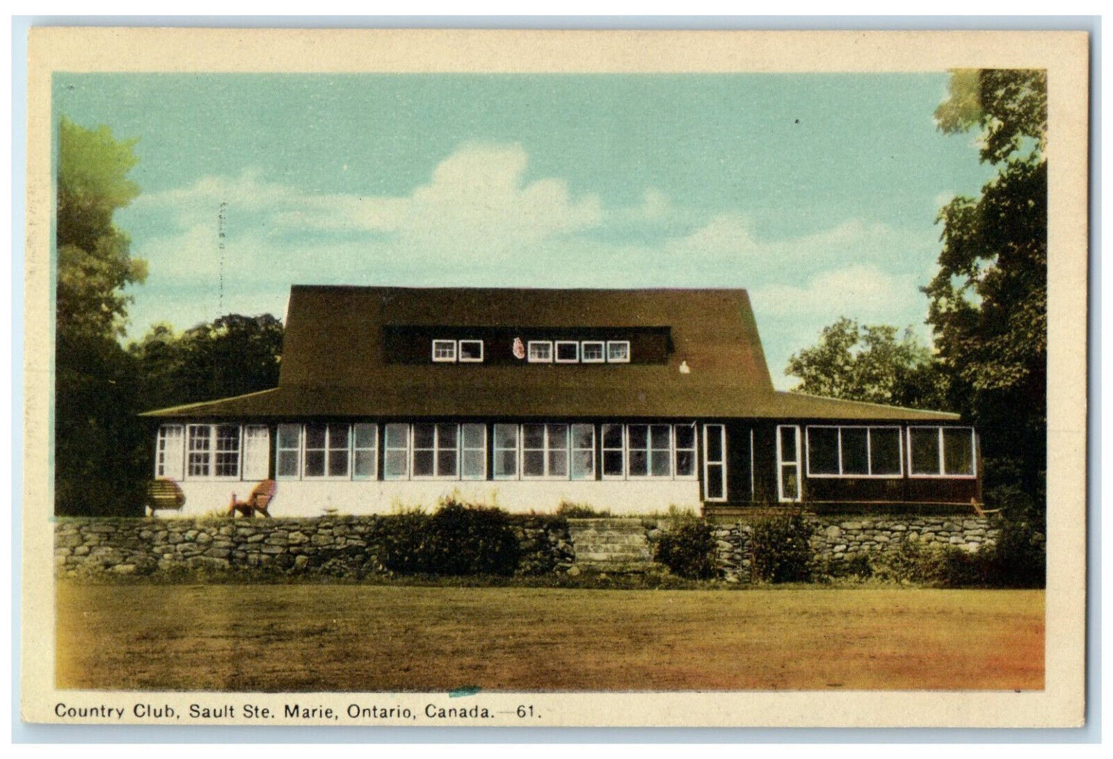 c1940\'s Country Club Sault Ste. Marie Ontario Canada Vintage Unposted Postcard