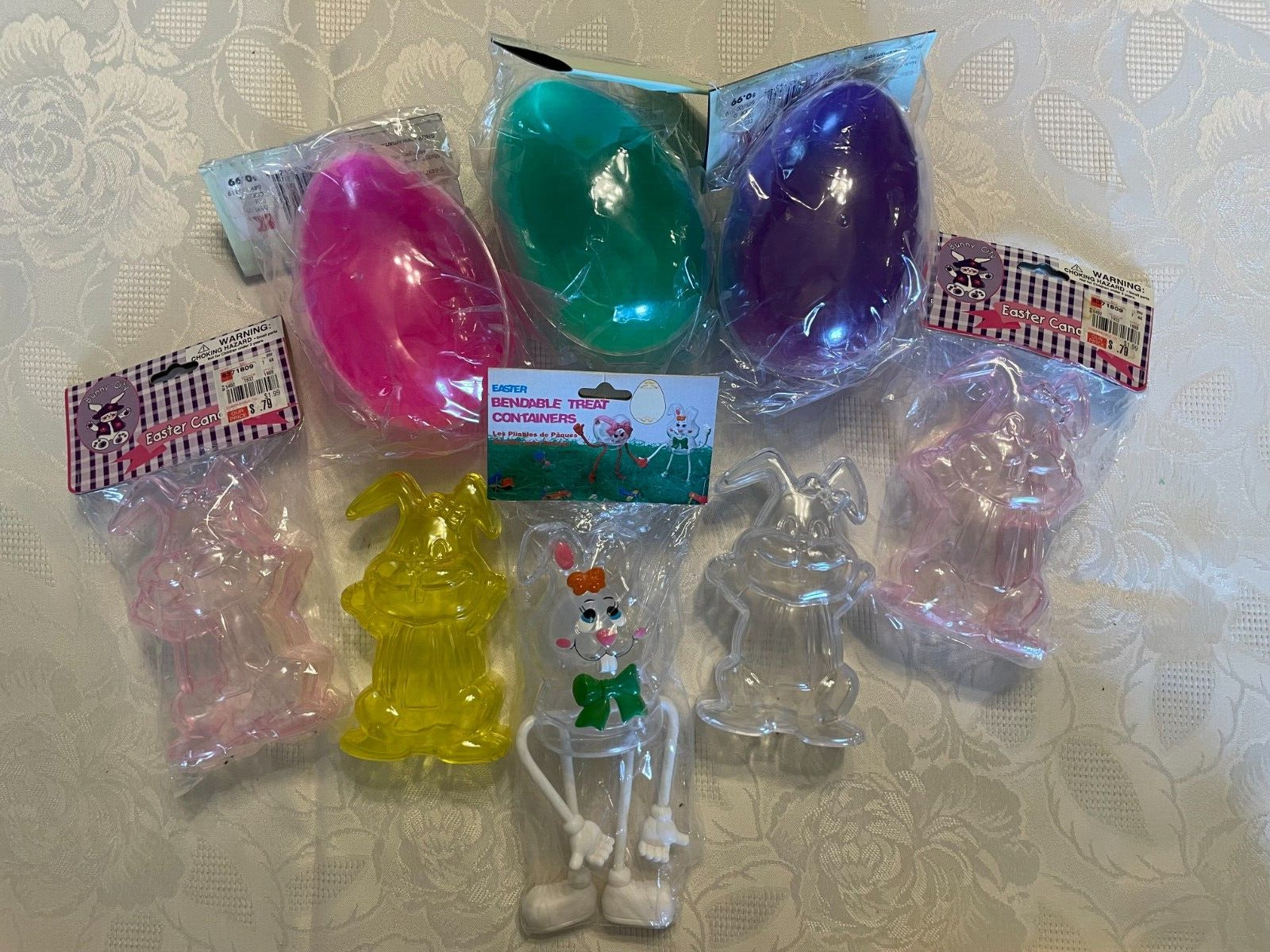 Assorted Plastic Bunnies and Eggs For Money/Candy