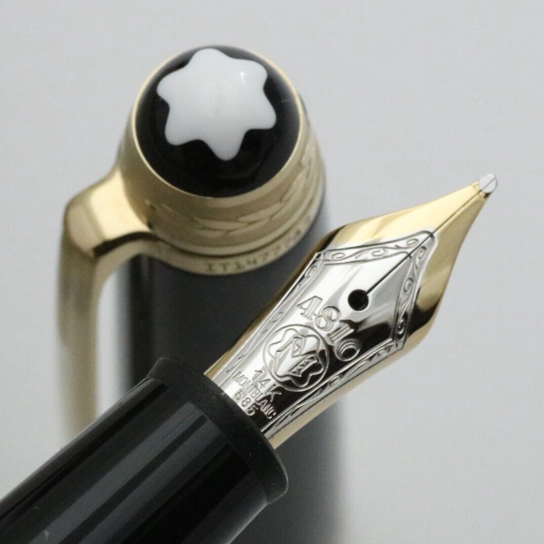 Montblanc No. 145 UNICEF Sapphire 14K 585 M Nib Used in Japan Fountain Pen [005]