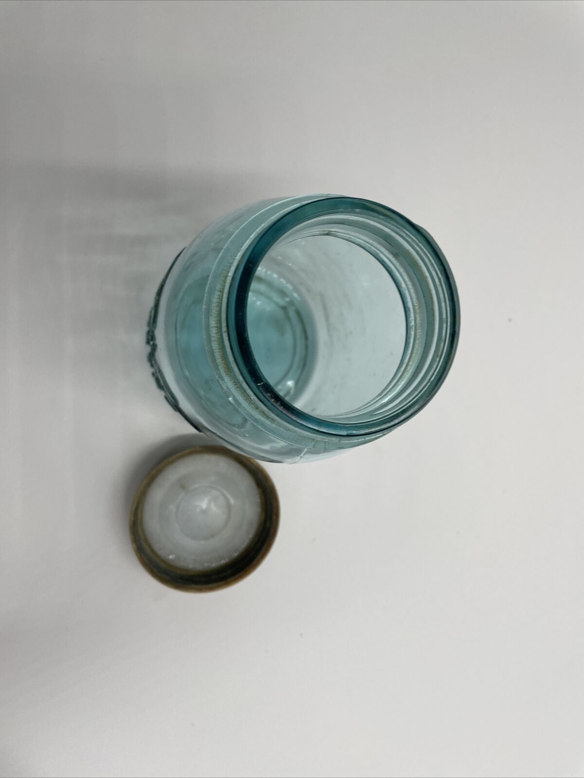 Vintage  Blue Ball Perfect  Mason Quart #5 Canning Jar With Ball Zinc Lid