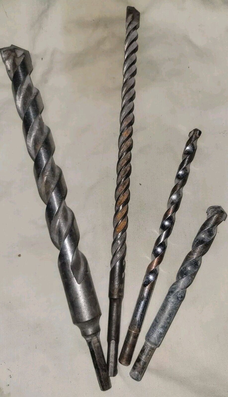 Lit Of 4 Vintage Masonary Hammer Drill Bits 1980's 