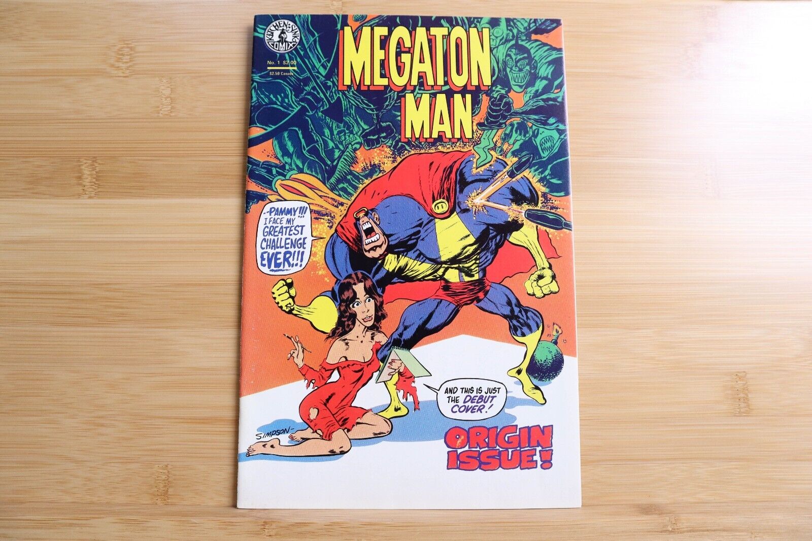 Megaton Man #1, First Issue Don Simpson F/VF - 1984