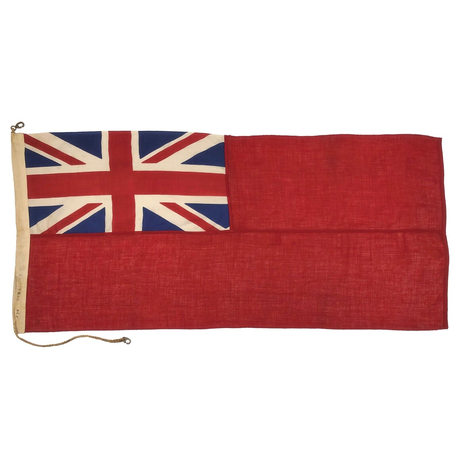 Vintage Wool Red Ensign Flag Duster Nautical Union Jack UK Antique British