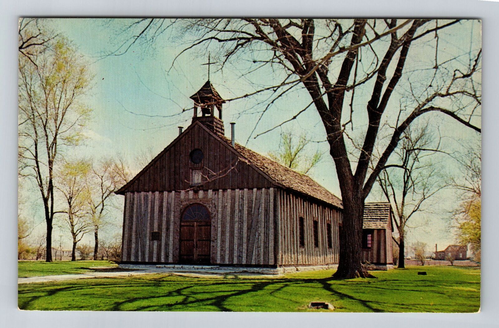 Cahokia IL-Illinois, Church of the Holy Family, Antique Vintage Postcard