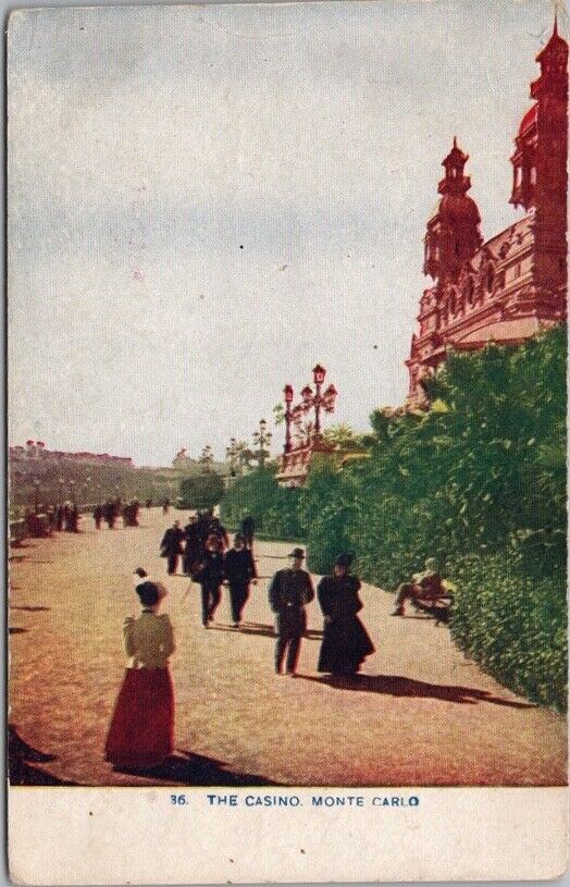Vintage 1910 MONTE CARLO Monaco Postcard \