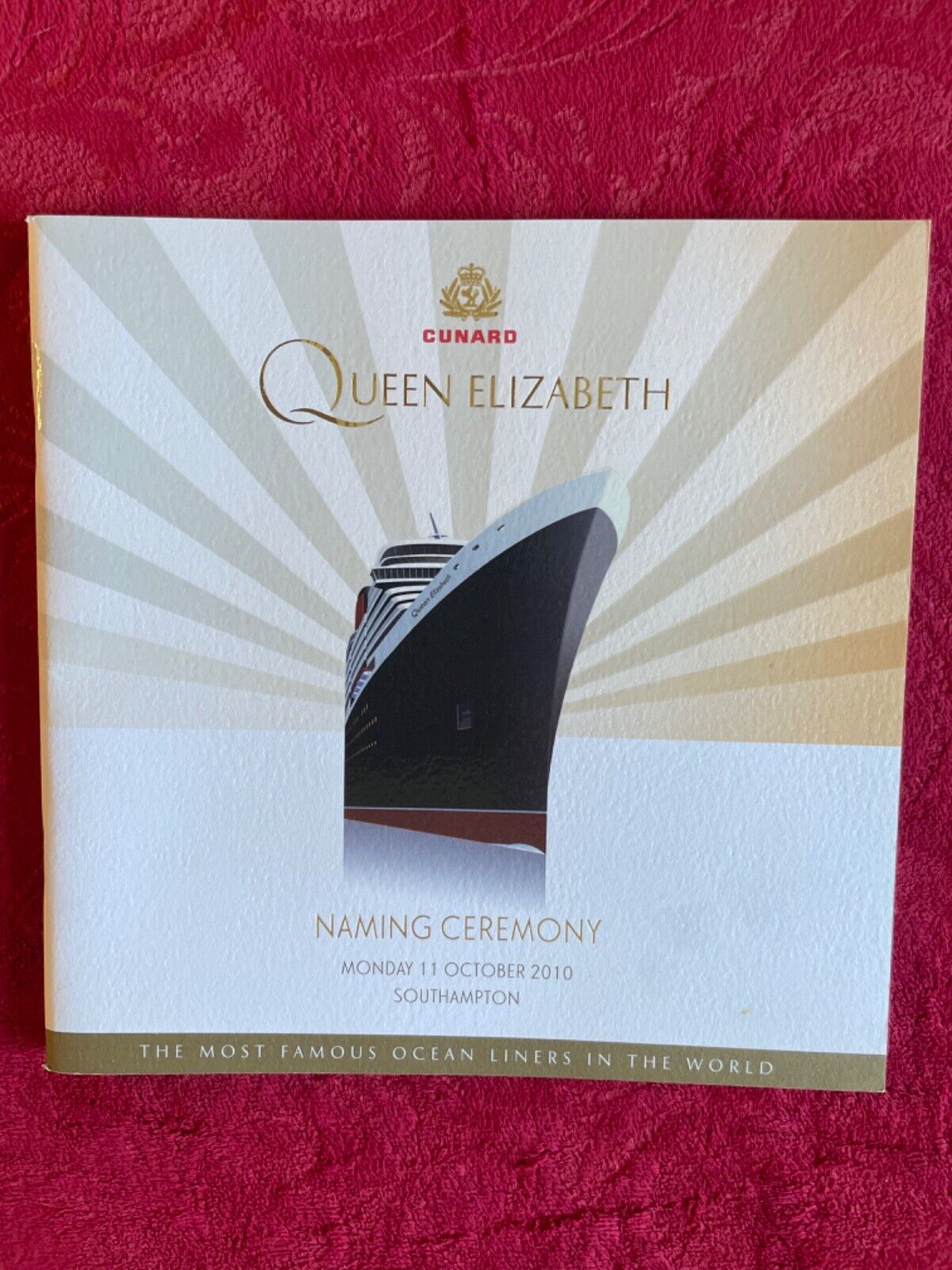 Cunard Queen Victoria ocean Liner naming ceremony her majesty Queen Elizabeth ra