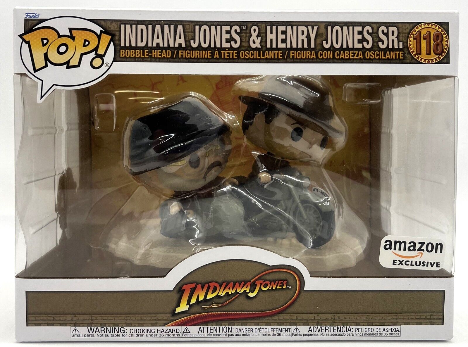 Funko Pop Rides Indiana Jones Indiana Jones & Henry Jones Sr #118 AMZ Exclusive