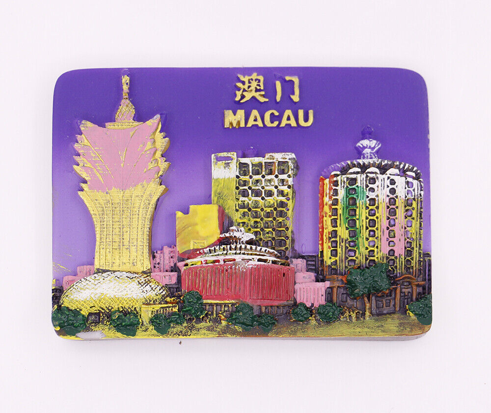 3D Fridge Magnet Macao Landmarks China Travel Souvenir Gift 5*7CM Brand New F&S