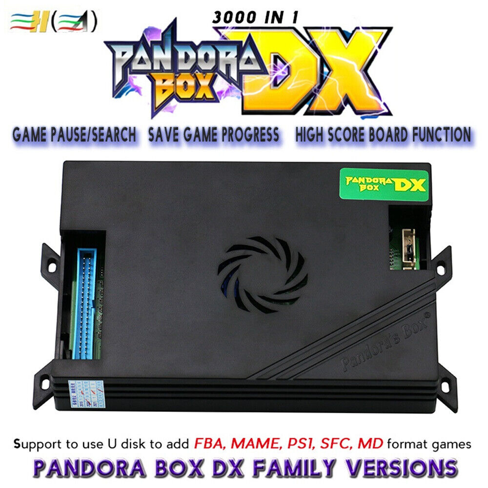 3A Pandora Box DX 3000 IN 1 3/4P Arcade PCB Game Board Family Version High Score
