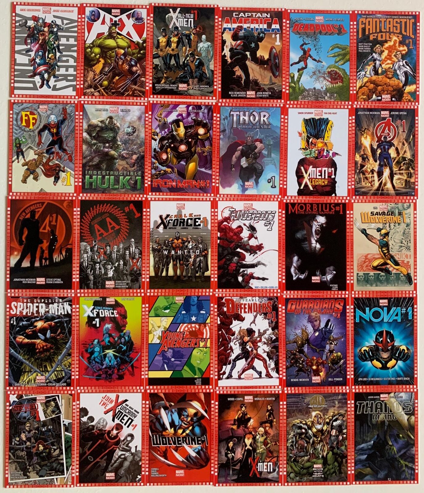 Marvel Now Cutting Edge Covers Card Set 30 Cards Upper Deck 2014