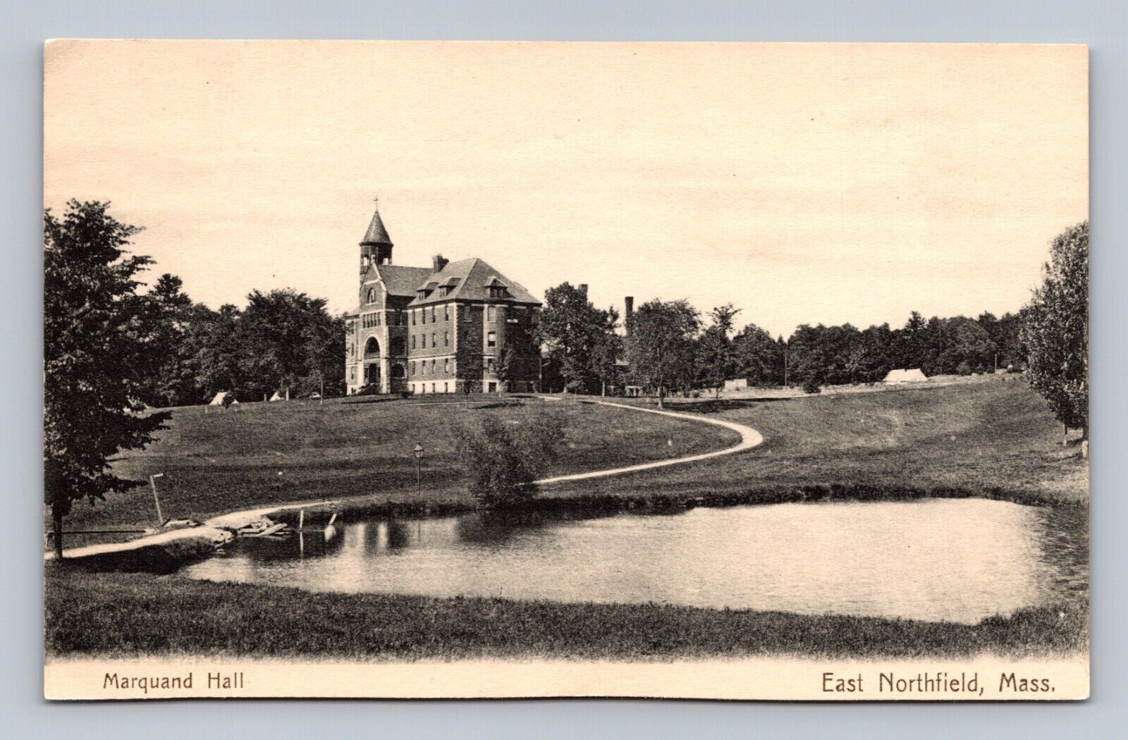 East Northfield MA- Massachusetts, Marquand Hall Postcard