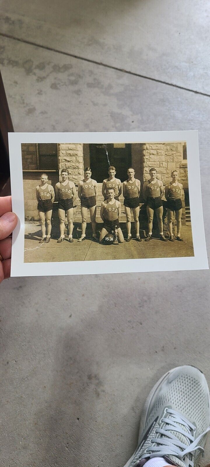 South Dakota School For The Deaf Basketball Team Photo 1935 1936 