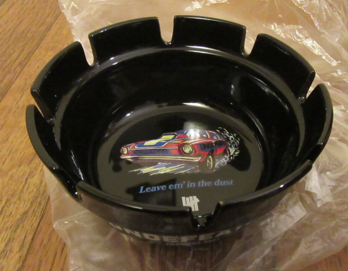 Undefeated Racing Ashtray Black Ceramic Brand New Free U.S. Shipping