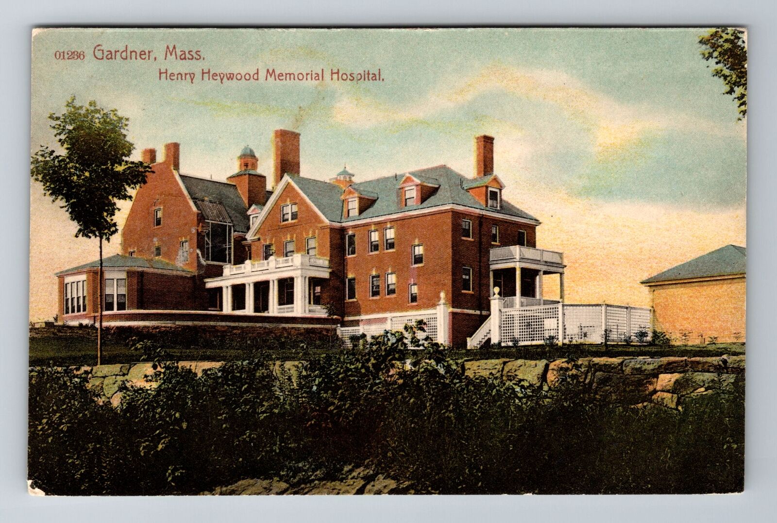 Gardner MA-Massachusetts, Henry Heywood Memorial Hospital, Vintage Postcard