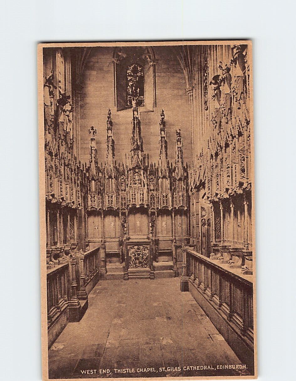Postcard West End, Thistle Chapel, St. Giles Cathedral, Edinburgh, Scotland