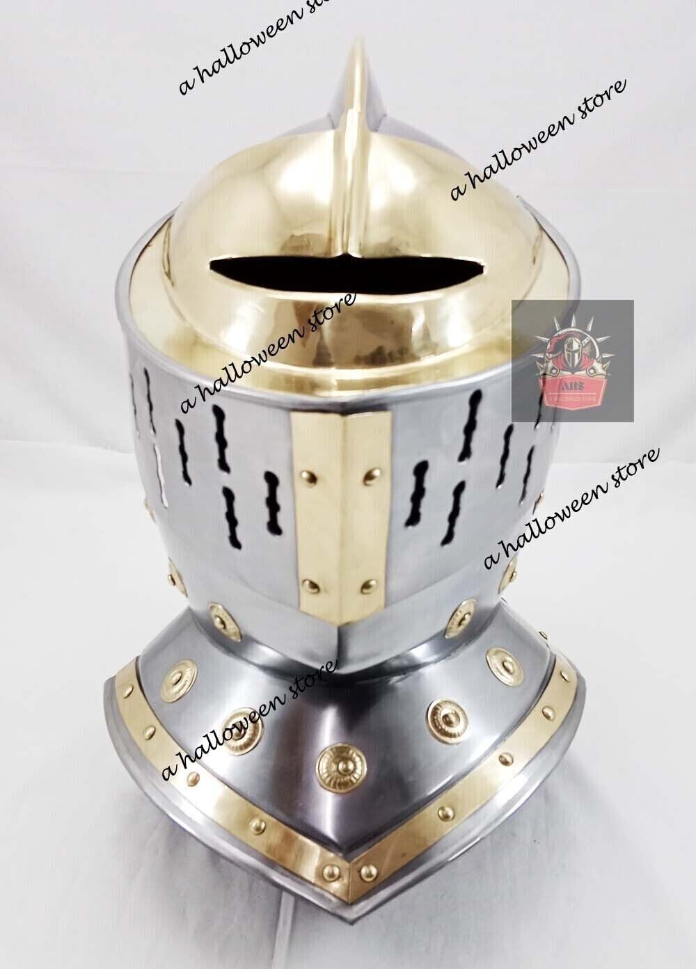 Mild Steel Medieval Bascinet Closed Armor Helmet Medieval Burgonet Viking Gift