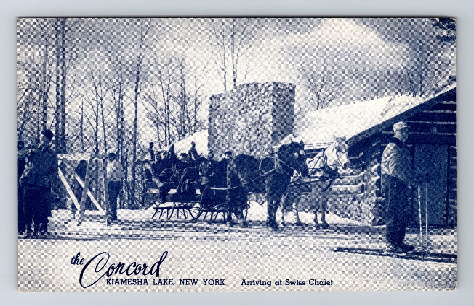 Kimesha Lake NY-New York, The Concord Swiss Chalet, Vintage c1968 Postcard