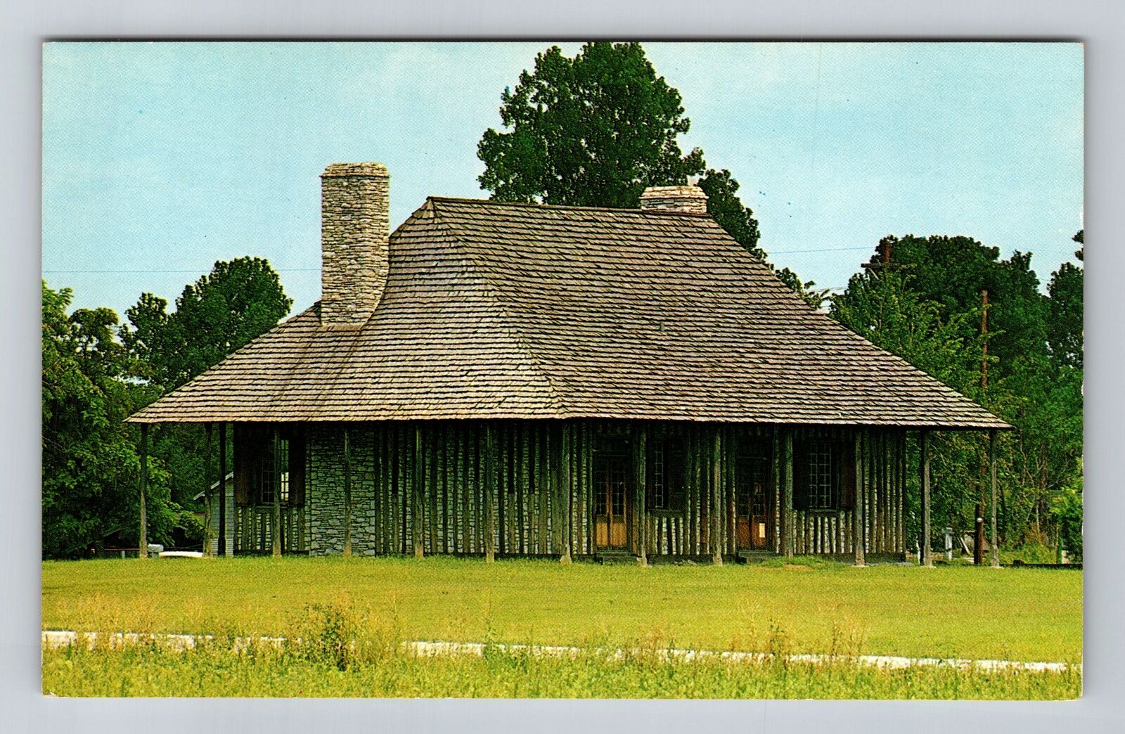 Cahokia IL-Illinois, Courthouse State Memorial, Antique Vintage Postcard