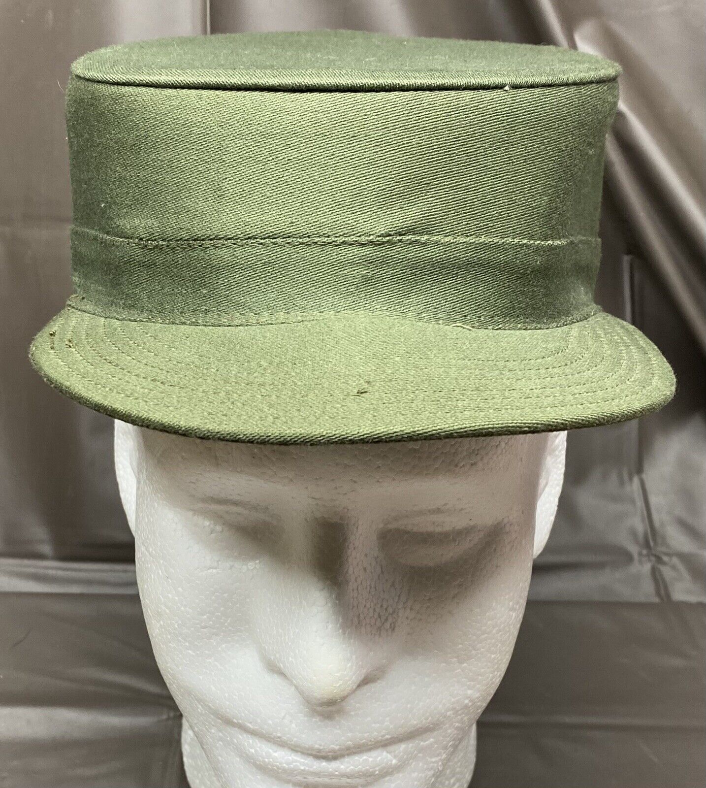 Vintage Military Hat Cap Green 7 1/8