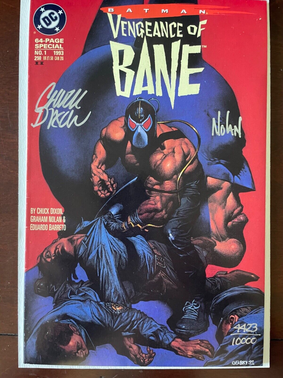 Batman Vengeance of Bane #1 DF Signed Variant Reprint 1993 1st app. Bane
