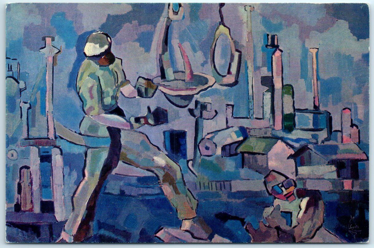 Postcard - An Impression Of The Oil Industry By 'Abd Redwi
