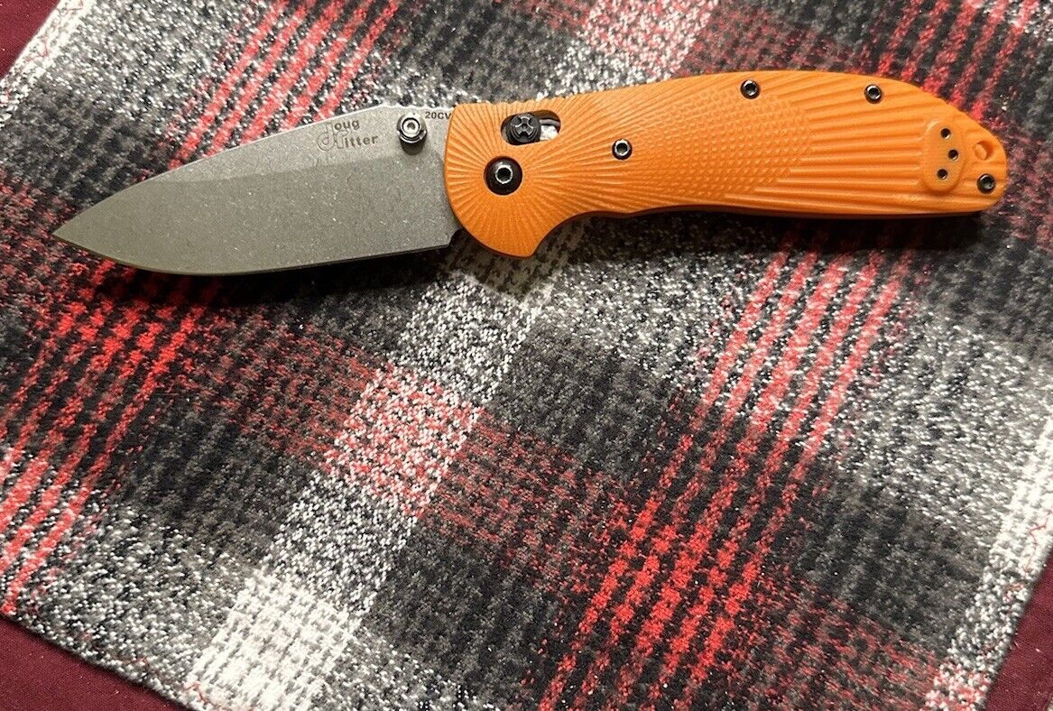 Hogue Doug Ritter RSK MK1-G2 KnifeworksExclusive Orange G10 Stonewash 20CV Blade