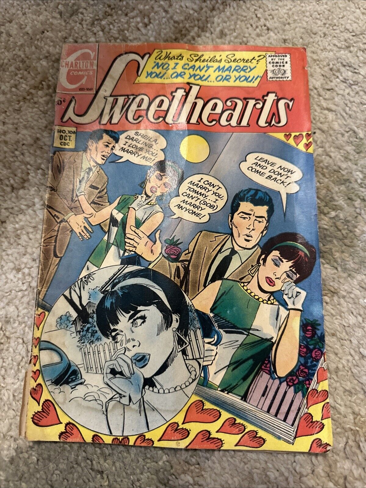Charlton Sweethearts #106 Silver Age 1969 Love Romance Comic Book