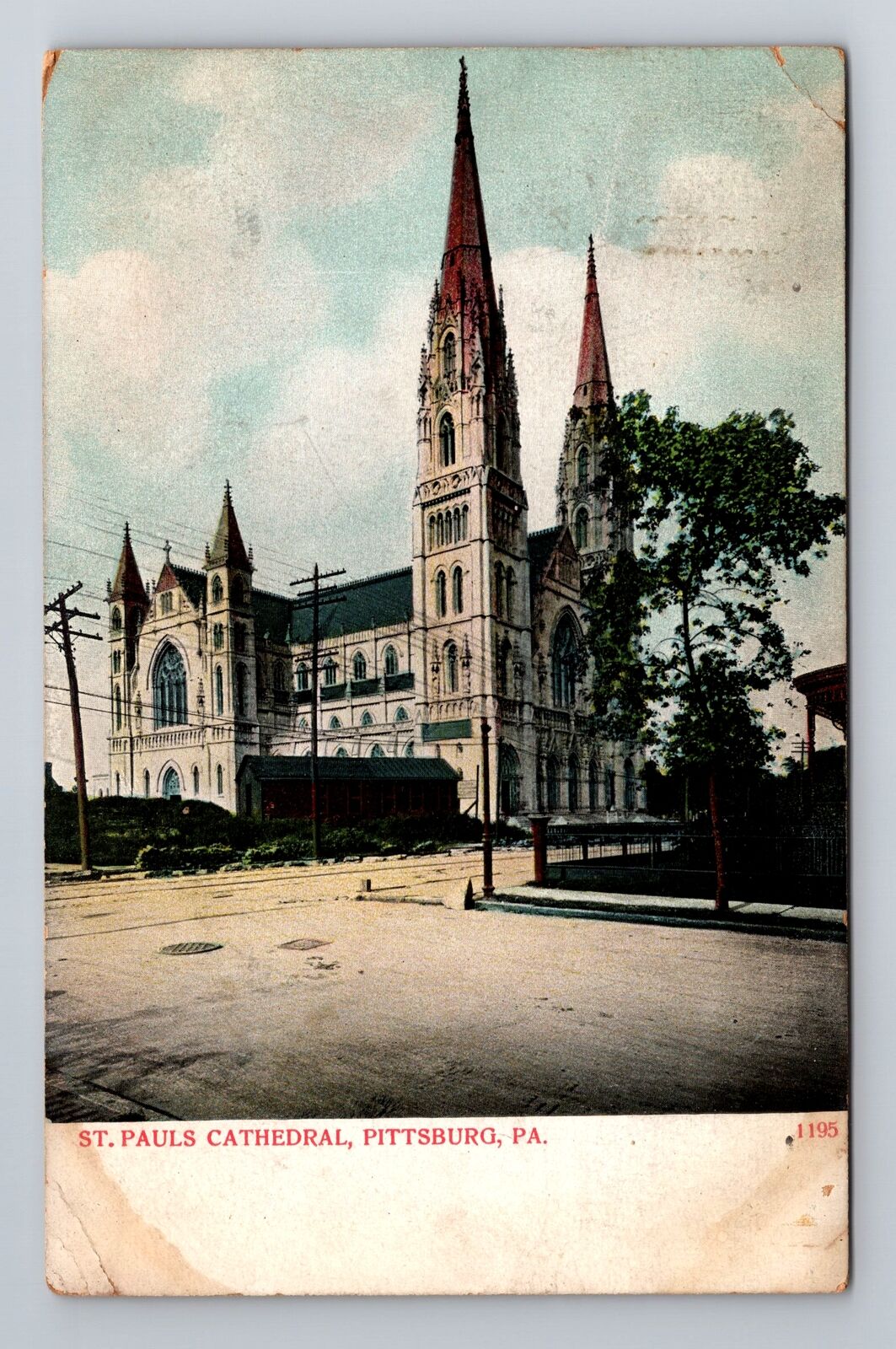 Pittsburg PA-Pennsylvania, St Paul's Cathedral, Religion Vintage c1908 Postcard