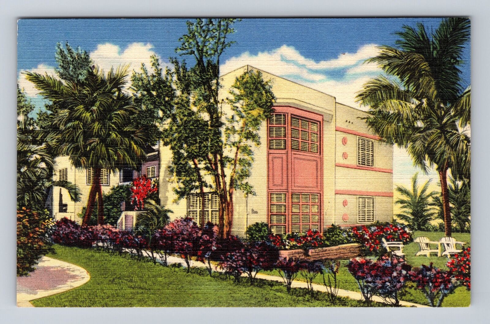 Ft. Lauderdale FL-Florida, Sanderling Hotel, Advertising Linen, Vintage Postcard