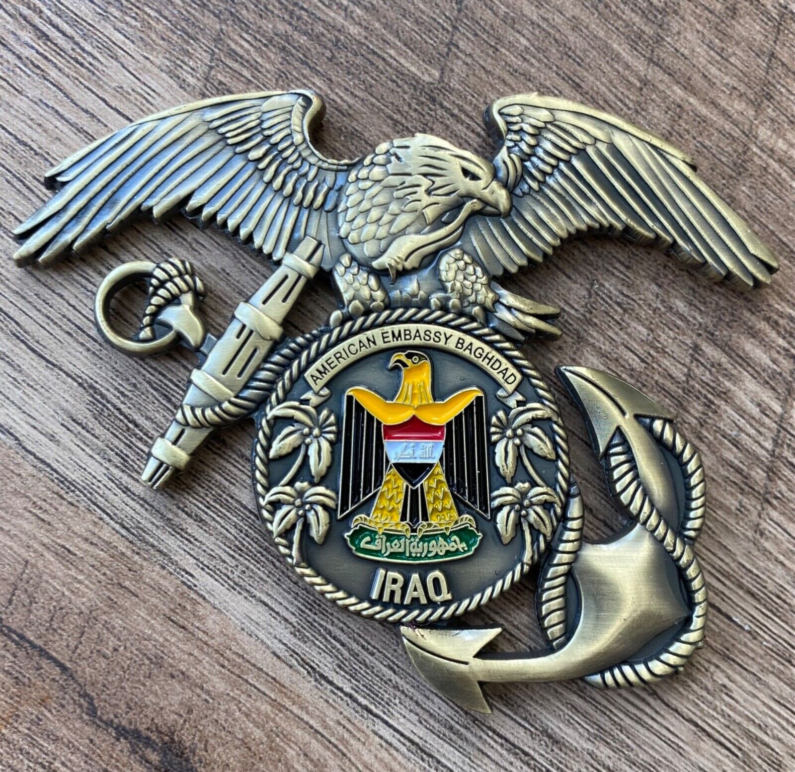 Very Rare  USMC MSG US Embassy Security Guard Baghdad Challenge Coin