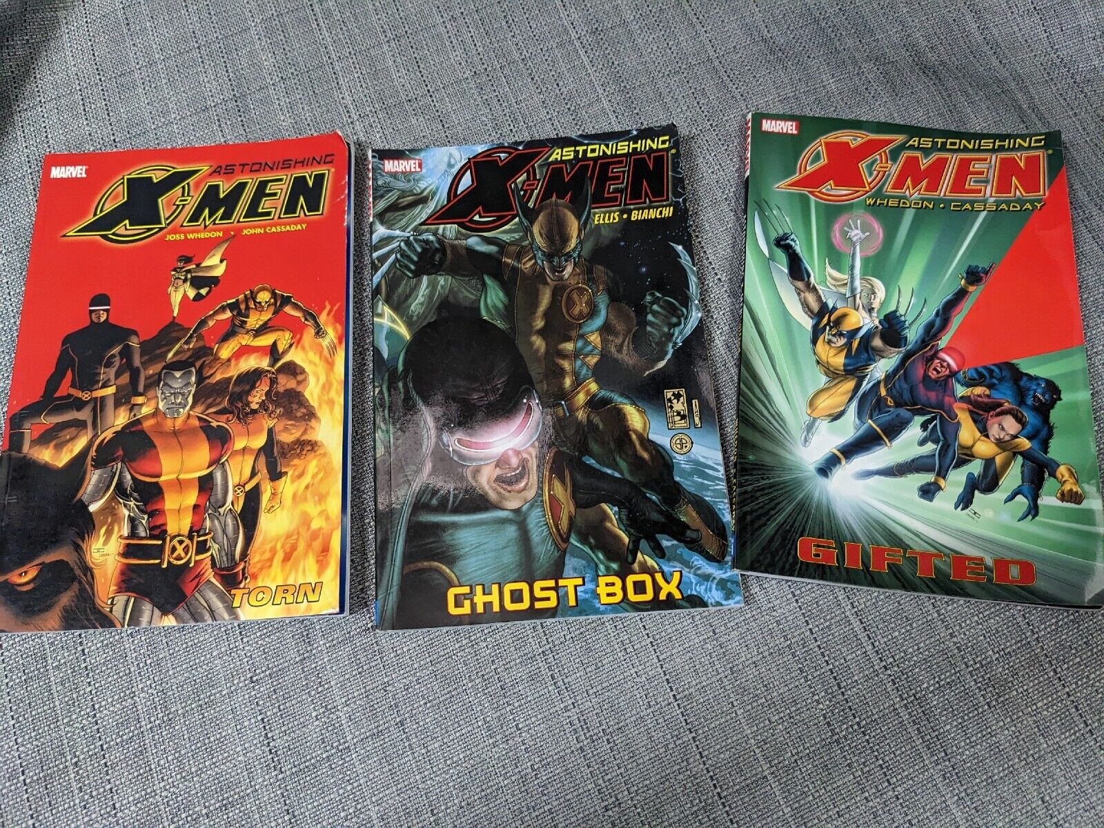 Astonishing X-Men TPB Lot Vol 1, 3 ,5 Gifted Torn Ghost Box Marvel Comics book