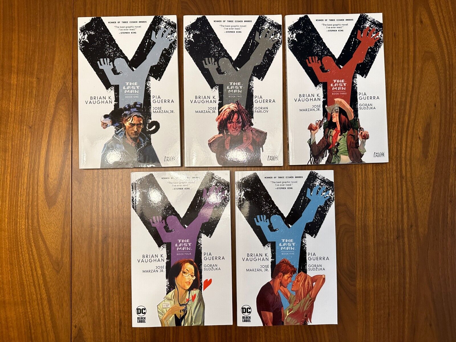 Y: The Last Man 5 Trade Paperback Lot - Complete - Brian K. Vaughan, Pia Guerra