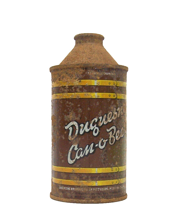 Duquesne can-o-beer empty cone top beer can