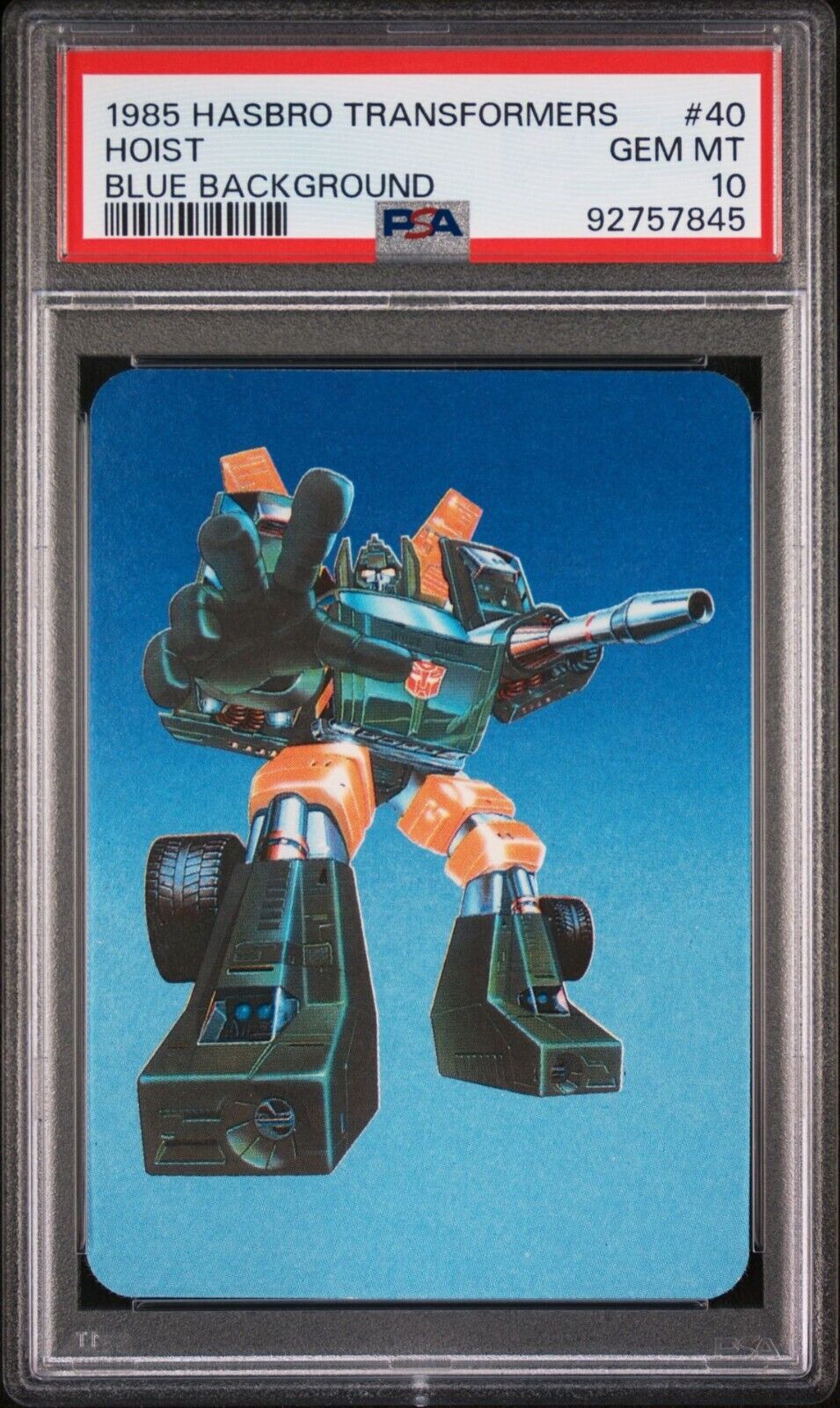 1985 Hasbro Transformers #40 Hoist - BLUE VARIATION - PSA 10