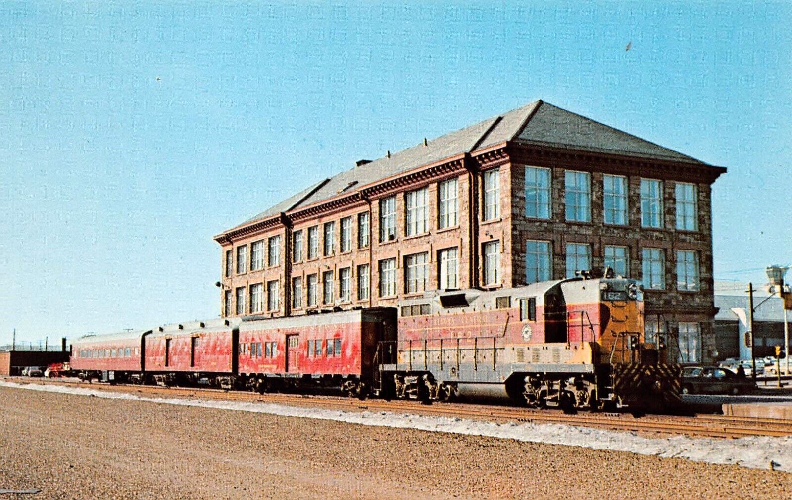 Sault Ste Marie Ontario Canada Railroad Train Station Depot Vtg Postcard D4