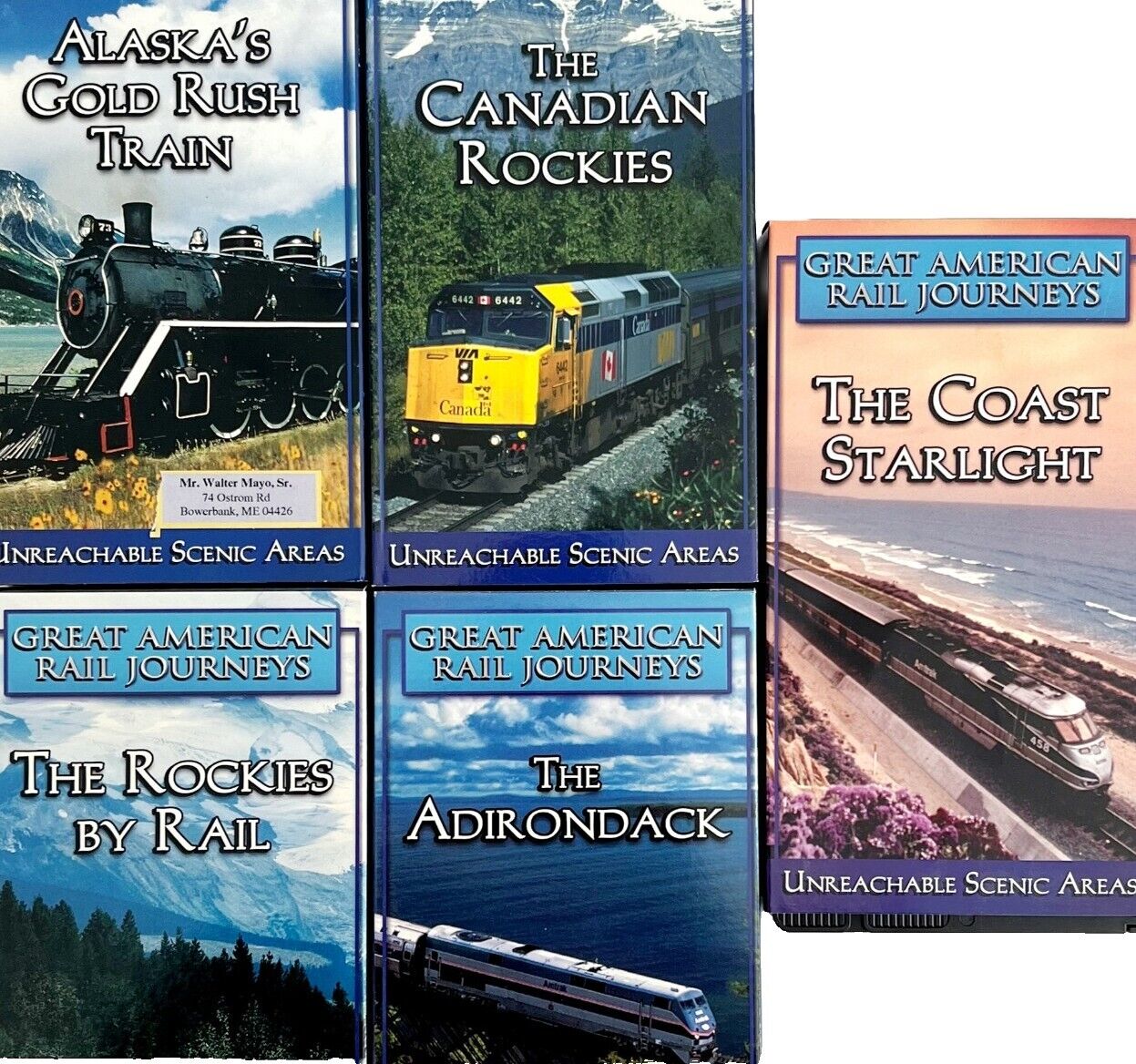 Great American Rail Journeys VHS Set Of 5 Railroad Trains 2003 Vintage Docs ELEC