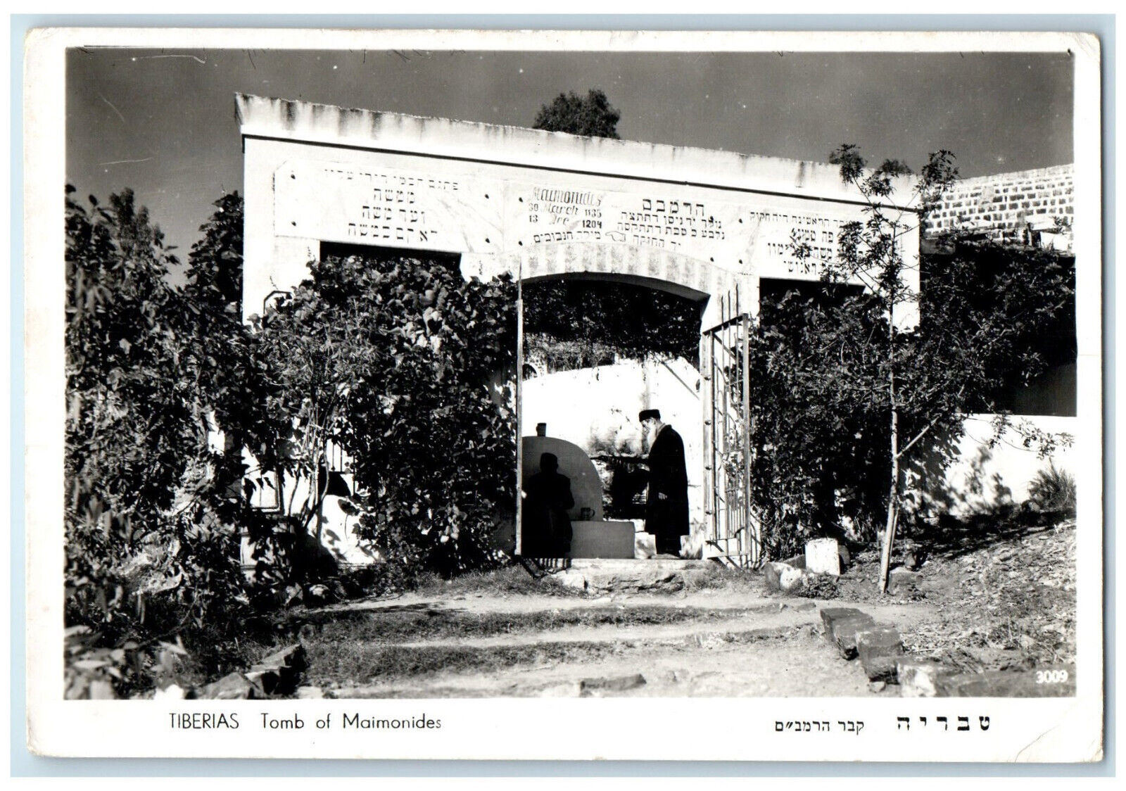 c1940's Tomb of Maimonides Tiberias Israel RPPC Photo Vintage Postcard