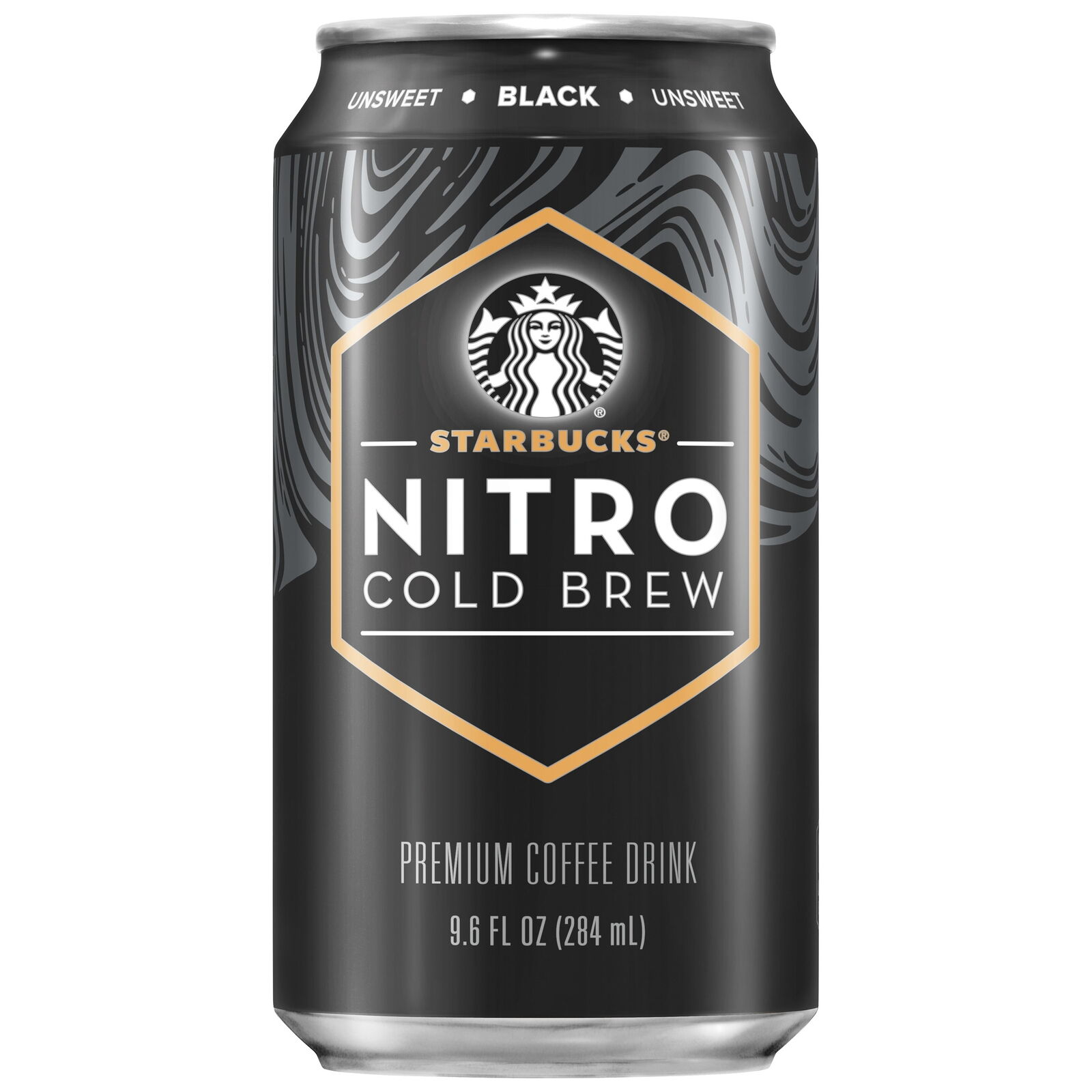 Starbucks Nitro Cold Brew Black Unsweetened Premium Iced Coffee Drink