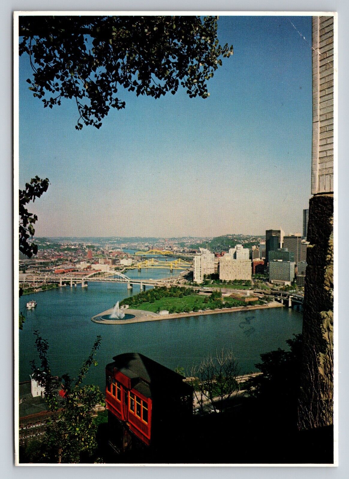 Duquesne Incline In Pittsburgh Pennsylvania Vintage Posted 1983 Postcard