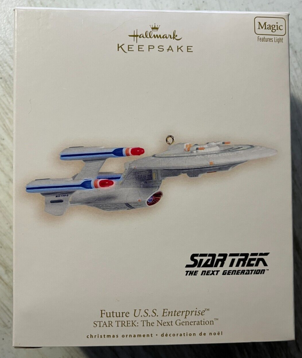 2007 Hallmark MAGIC Future USS Enterprise Star Trek The Next Generation WORKING