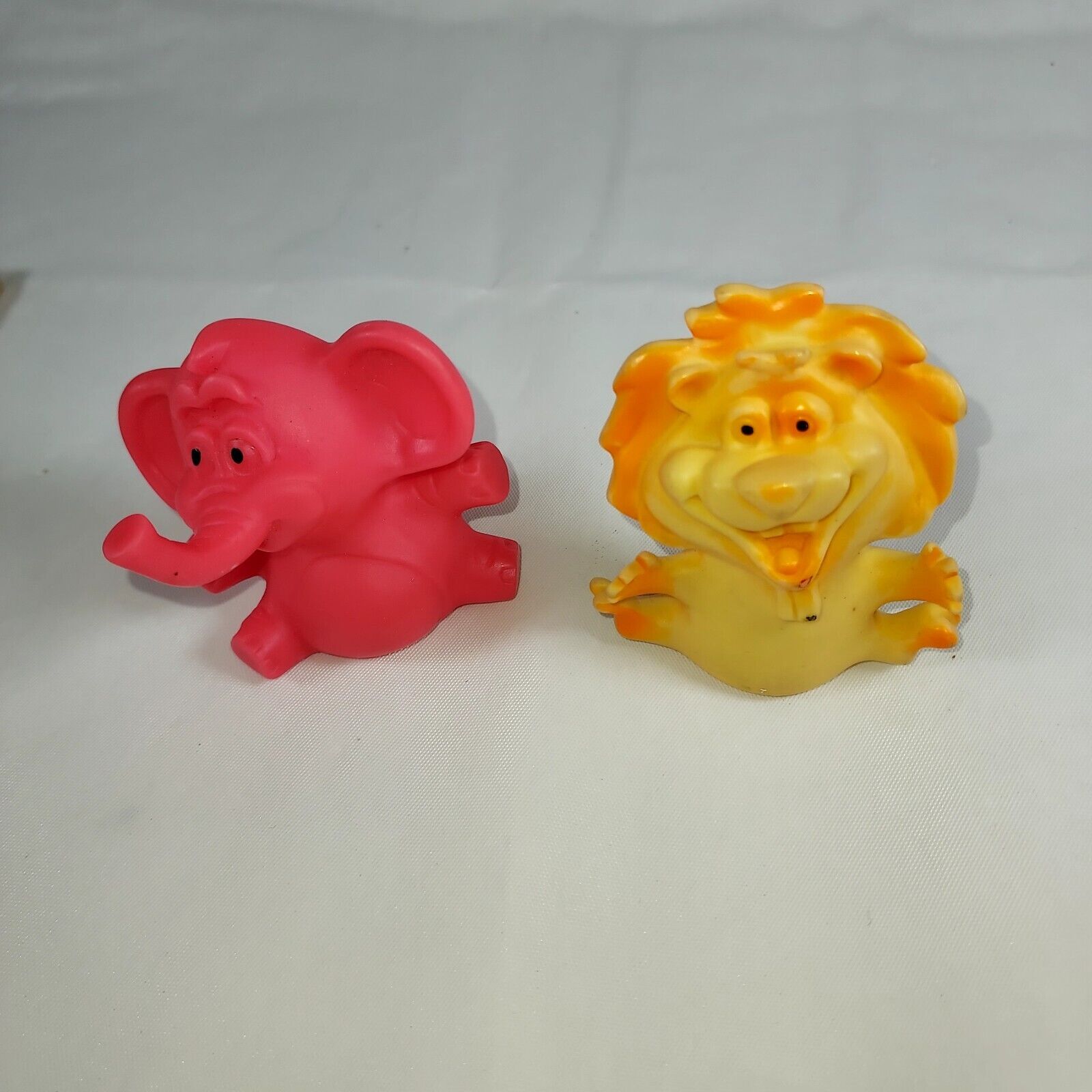 Vtg 1970s Crest Toothpaste Rubber Finger Puppets Set Of 2 Cute-- in great shape