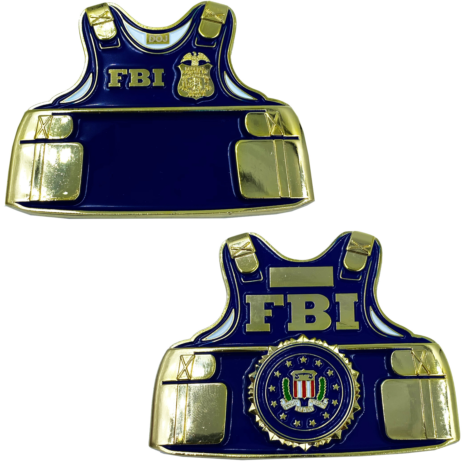 CL7-17 FBI Special Agent Body Armor Challenge Coin Thin Blue Line DOJ Police