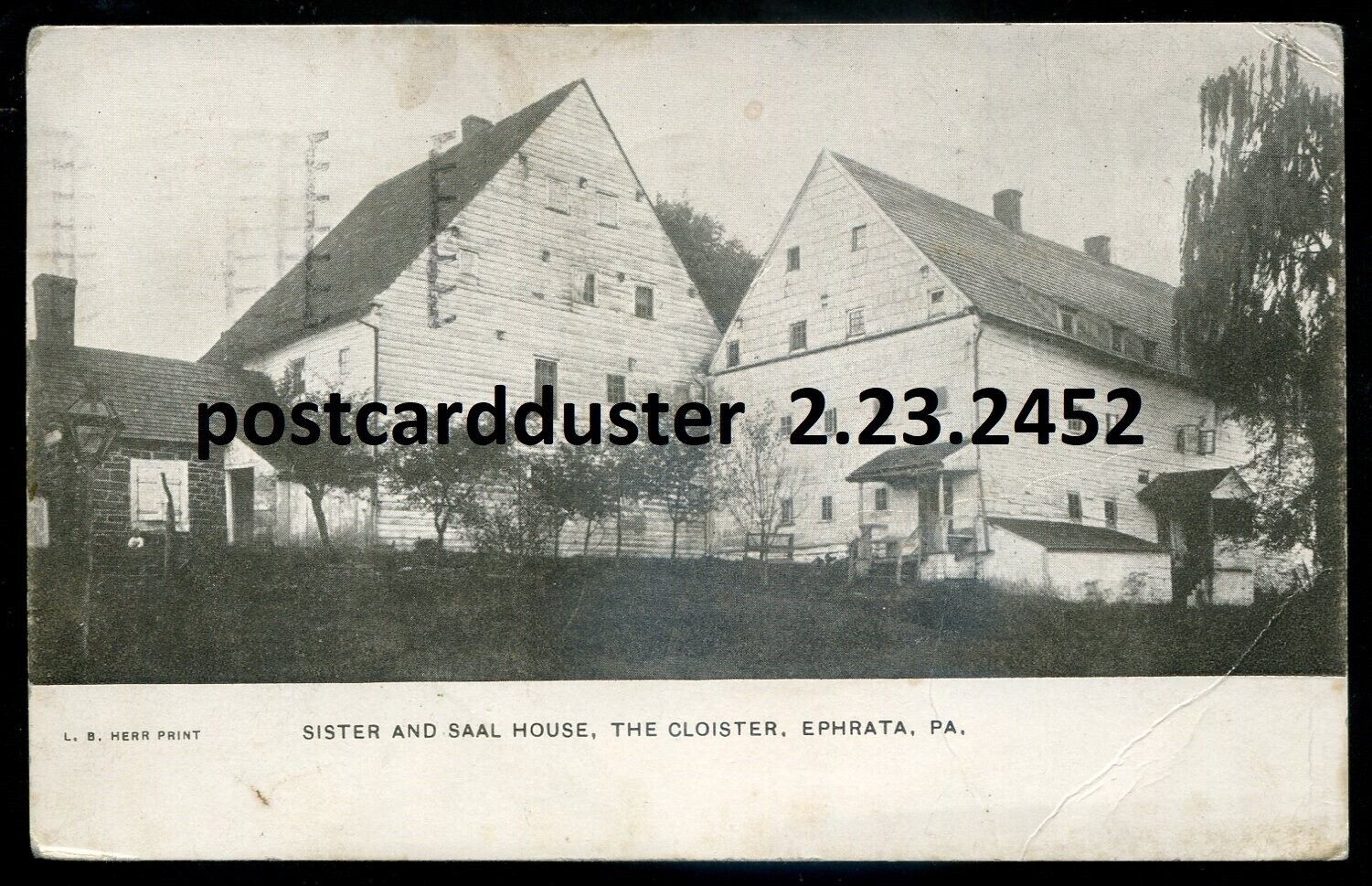 EPHRATA Pennsylvania Postcard 1922 Cloister Sister & Saal House by Herr